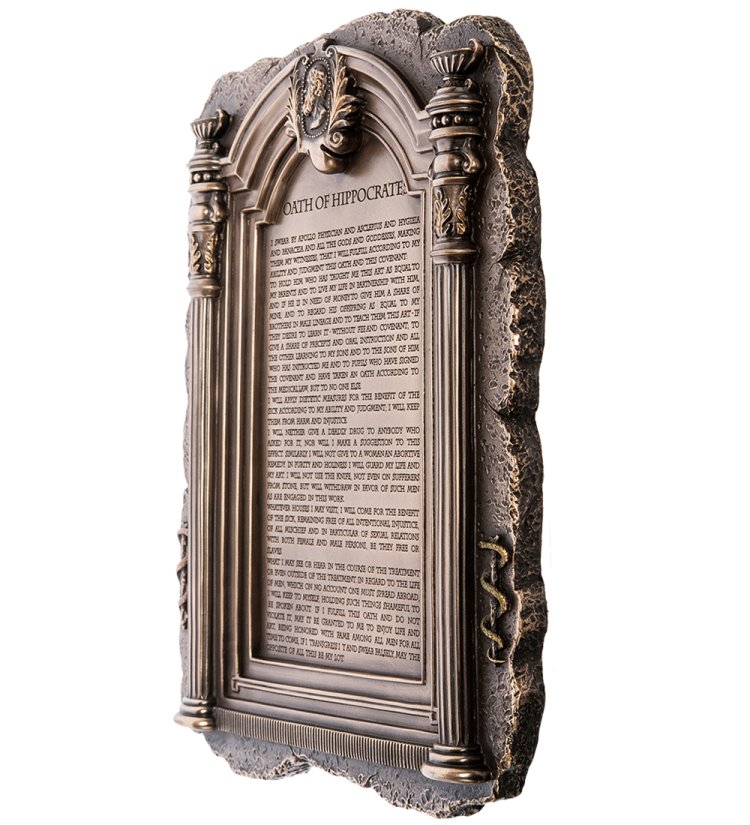 Панно Клятва Гиппократа Veronese WS-1020, вид профиль