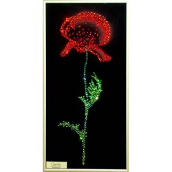 Картина Мак c кристаллами Swarovski