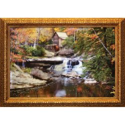 Картина Водяная мельница c кристаллами Swarovski