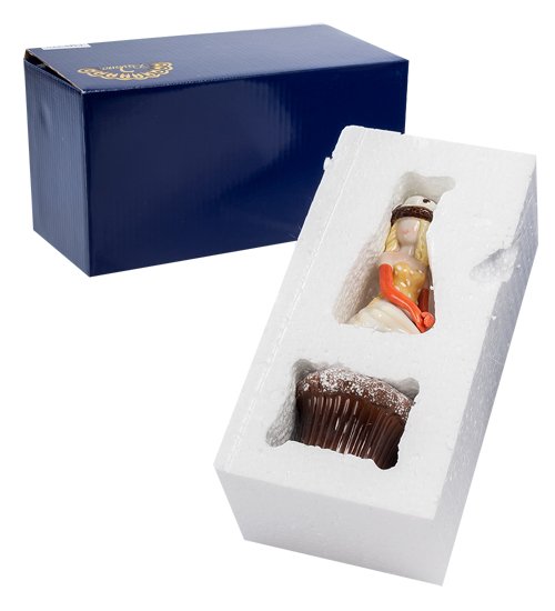 Подставка для яйца с солонкой из керамики Элегантная Леди Pavone CMS-57/ 2, упаковочный вид