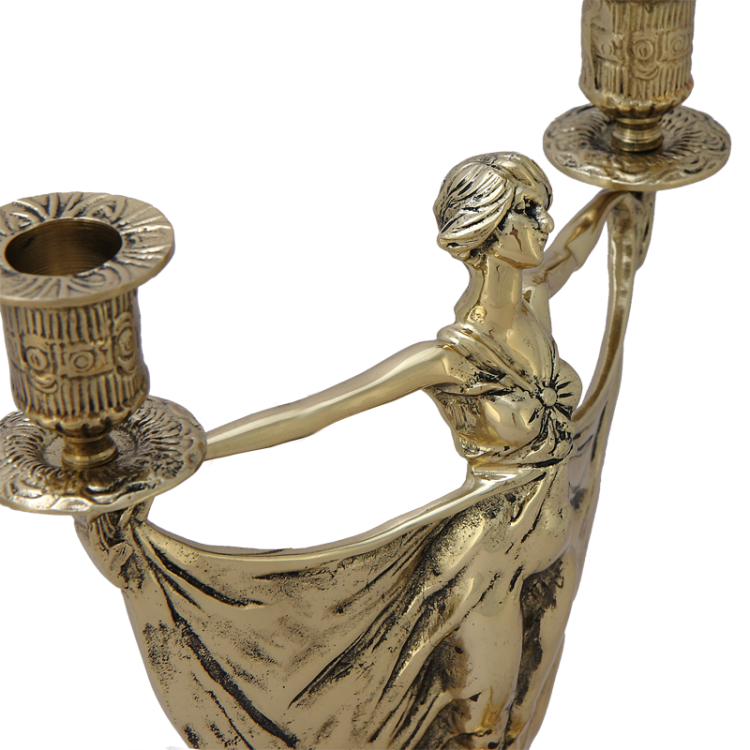 Бронзовые Каминные часы с канделябрами Балерина Bello De Bronze BP-56074-D, увеличенный вид