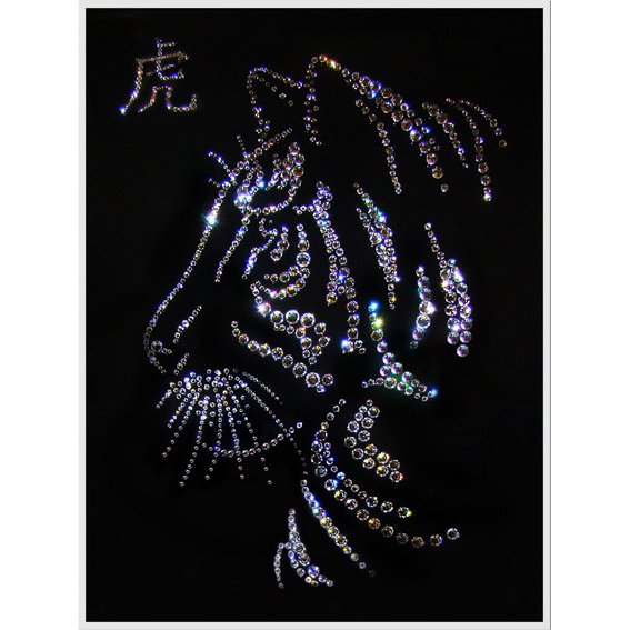 Картина Символ года - тигр c кристаллами Swarovski