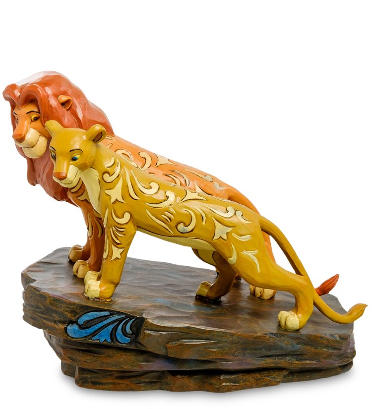 Статуэтка Симба и Нала - Любовь на львиной скале Disney Traditions, вид профиль