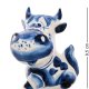 Статуэтка Бык Серафим символ 2021 года Голубая гжель ГЛ- 05, фотография сбоку