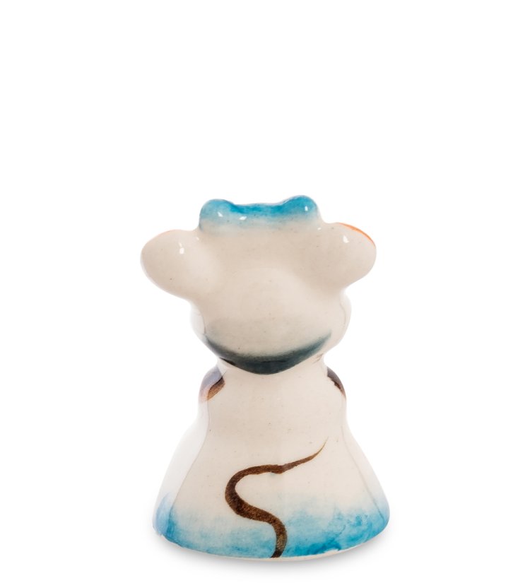 Фигурка Мышка с бантом Цветная гжель ГЛ-534, фотография со спины