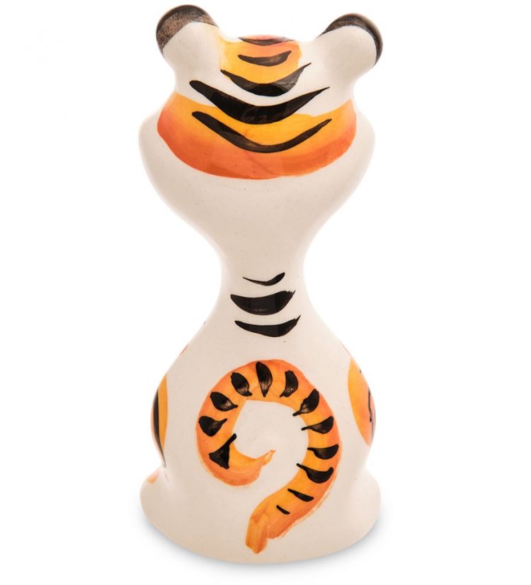 Фигурка Тигренок Арсений Цветная гжель ГЛ-764, оборотная сторона