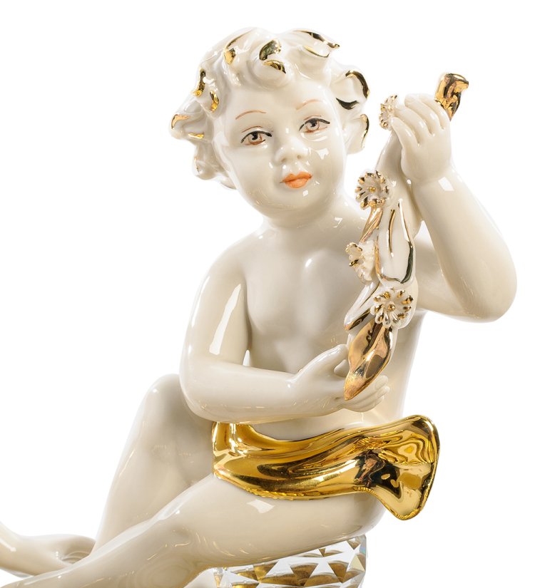 Статуэтка Три ангелочка ракушкой Sabadin Vittorio SV- 112, фото ангела 2