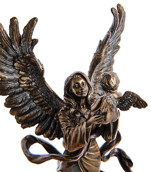 Статуэтка Девушка - ангел с ребенком Veronese WS-1135, портретный вид