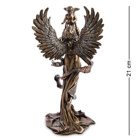 Статуэтка Девушка - ангел с ребенком Veronese WS-1135, оборотная сторона