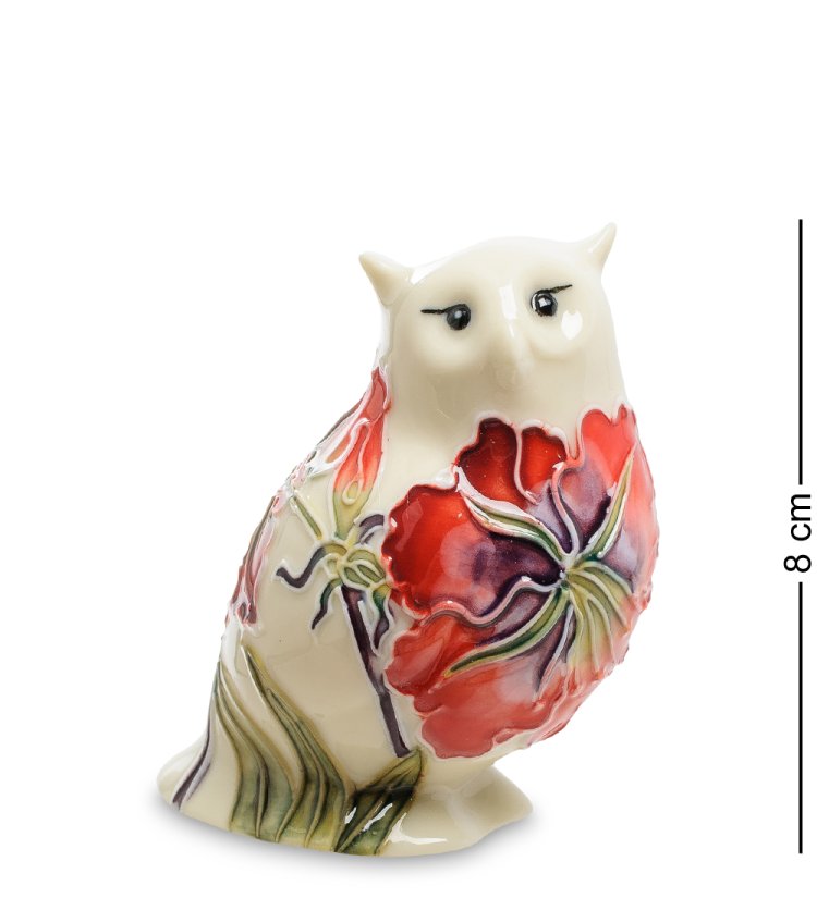 Статуэтка из фарфора Белая Совушка в цветах Pavone JP-155/ 5