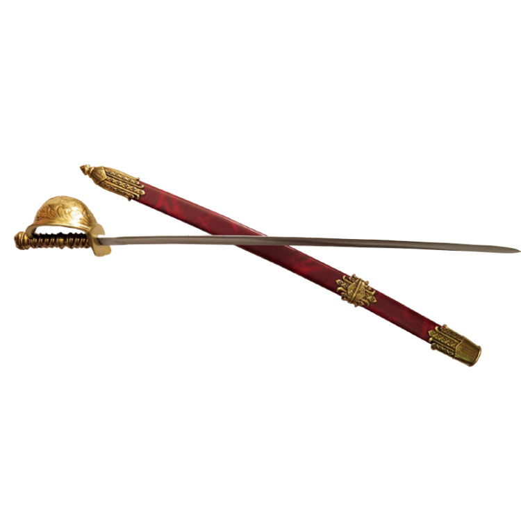 Макет Пиратской Сабли в красных ножнах Хайретдина Красная Борода Турция 1478-1546 гг Denix 4198