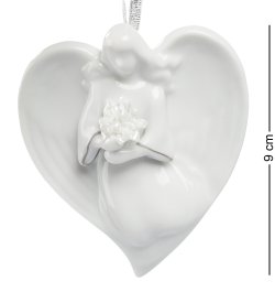 Подвесная статуэтка в виде сердца Мой Ангел с цветами