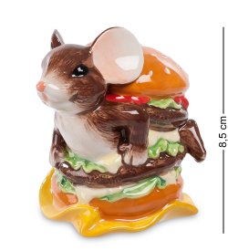 Статуэтка из керамики Мышка в гамбургере