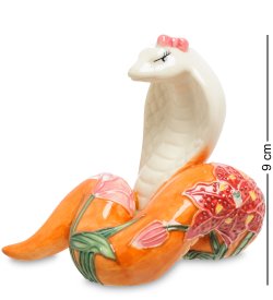Фигурка из фарфора Оранжевая Змея