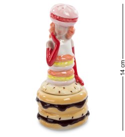 Подставка для яйца с солонкой из керамики Леди - Десерт