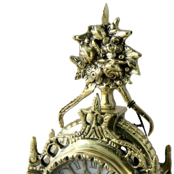 Бронзовые Каминные часы с канделябрами Жарден