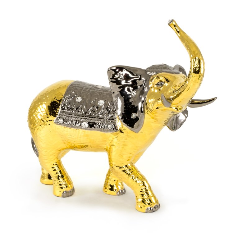 Статуэтка Золотой слон со Swarovski коллекция Giardino Migliore De Luxe 26858