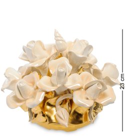 Статуэтка из керамики Розы в корзине