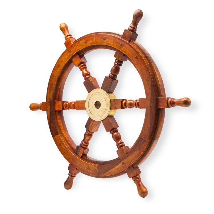 Штурвал корабельный деревянный