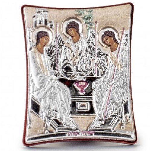 Серебряная Икона Святая Троица, Размер 5х7 см Slevory 105TBR2FWA