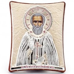 Икона Сергий Радонежский - Золотое Сияние, Размер 5х7 см