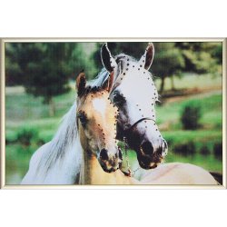 Картина Он и она 2014 c кристаллами Swarovski, размер 30х20 см