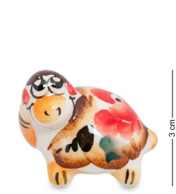 Фигурка Маленькая Черепашка Цветная гжель