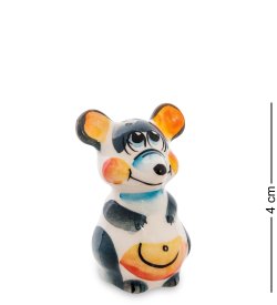 Статуэтка Мышонок Цветная гжель