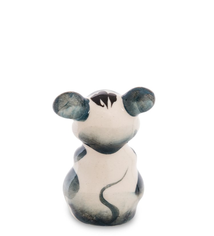 Статуэтка Мышонок Цветная гжель ГЛ-538, фотография со спины