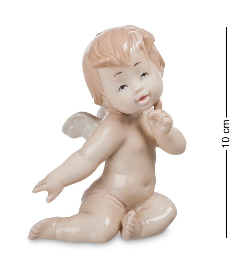 Статуэтка из фарфора Маленький мальчик Ангелочек Pavone JP-33/ 1