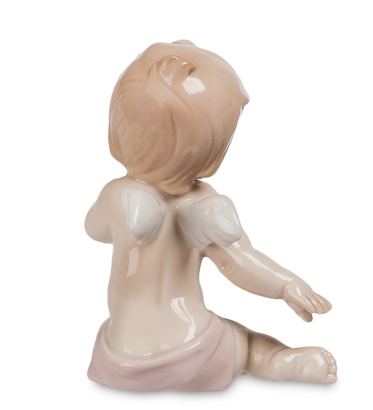 Статуэтка из фарфора Маленький мальчик Ангелочек Pavone JP-33/ 1, фотография со спины
