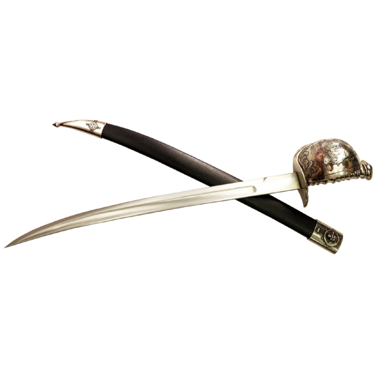 Макет Пиратской Сабли в черных ножнах Хайретдина Красная Борода Турция 1478-1546 гг Denix 4199