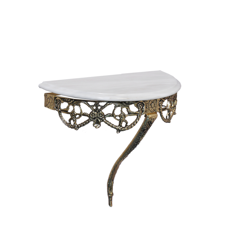 Пристенная Консоль из бронзы Мейа Луа де Пареде, золотая Bello De Bronze BP-50016-D