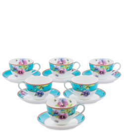 Чайный набор на 6 персон из фарфора Виола