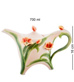 Заварочный чайник из фарфора Тюльпаны