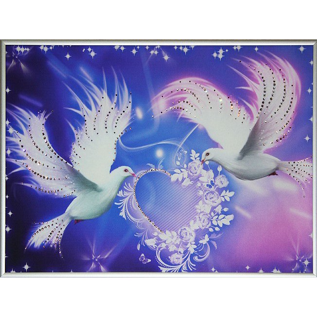 Картина Неземная любовь c кристаллами Swarovski