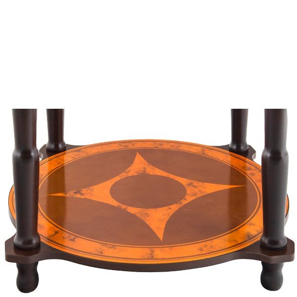 Столик круглый со старинной картой, вид нижней части