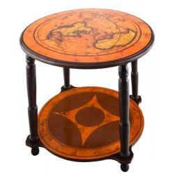 Столик круглый со старинной картой