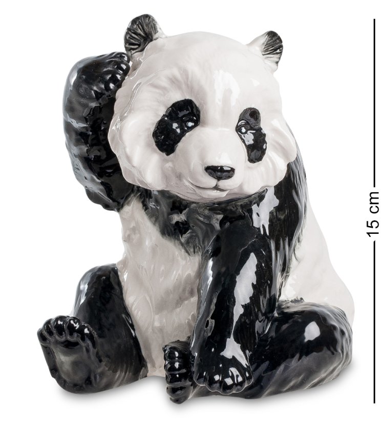 Статуэтка из фарфора задумчивая Панда Pavone JP-800/17