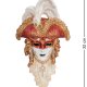 Венецианская маска Треуголка с Белым Пером Veronese WS-320