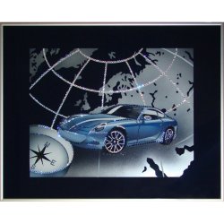 Картина Романтика дорог c кристаллами Swarovski