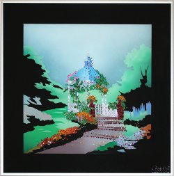 Картина Летний сад c кристаллами Swarovski