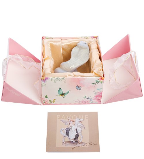 Фигурка из фарфора Белая Африканская Змея Pavone JP-51/17, упаковочный вид