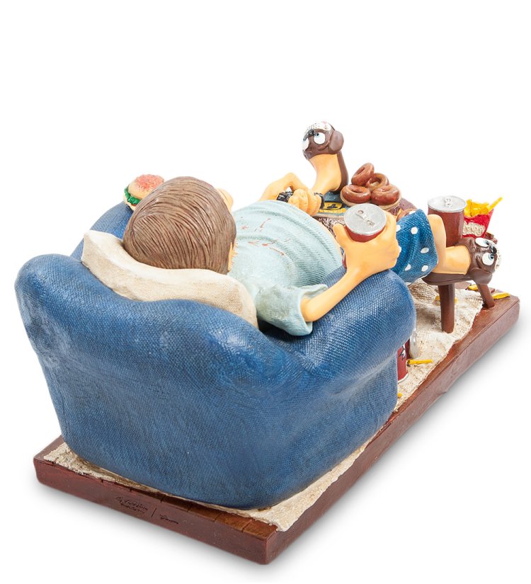 Статуэтка Лентяй - Couch Potato Forchino FO-85506, оборотная сторона