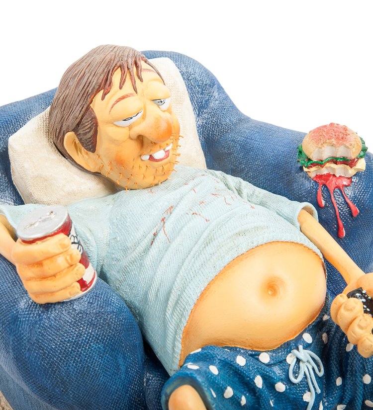 Статуэтка Лентяй - Couch Potato Forchino FO-85506, портретный вид