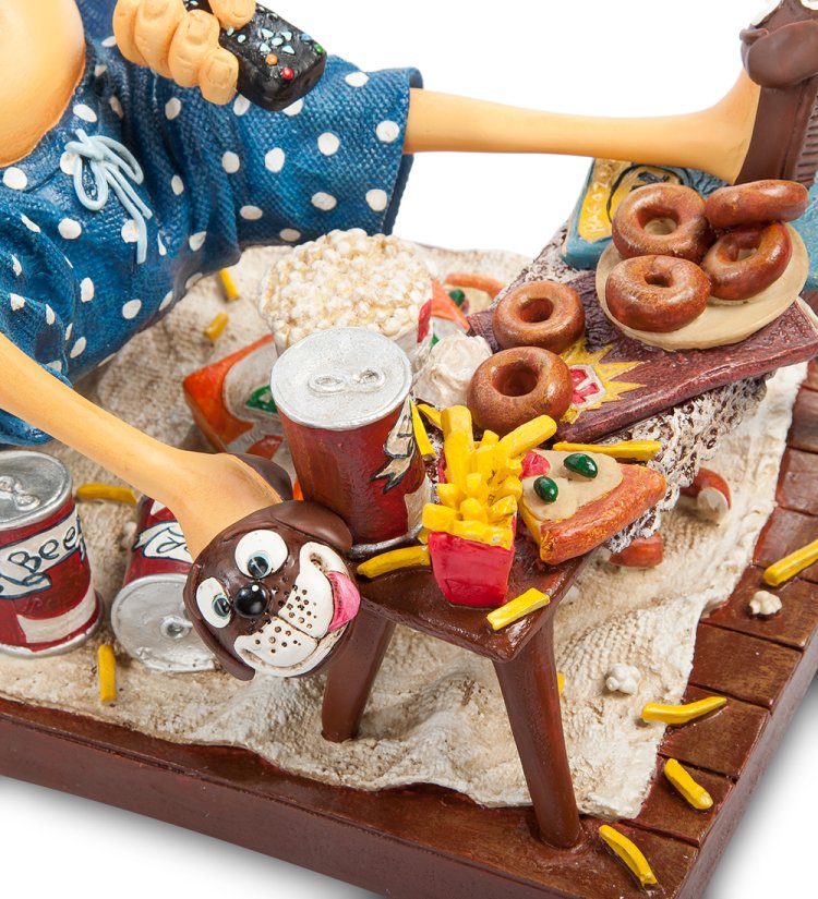 Статуэтка Лентяй - Couch Potato Forchino FO-85506, увеличенный вид деталей