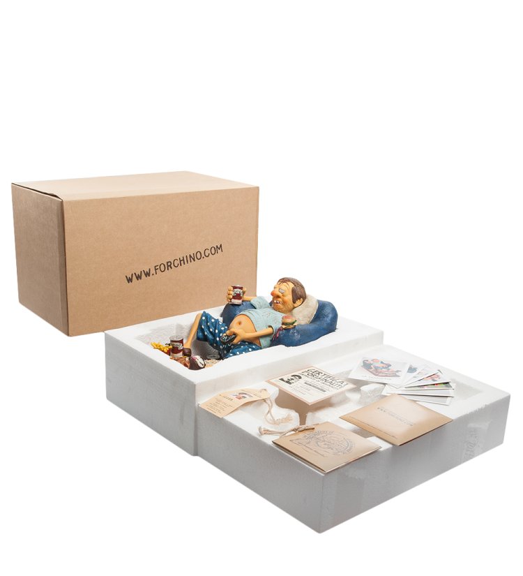 Статуэтка Лентяй - Couch Potato Forchino FO-85506, упаковочный вид
