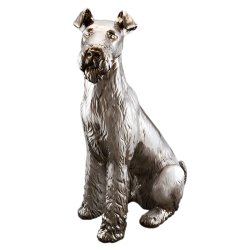 Статуэтка из керамики Серебряный Шнауцер
