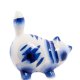 Фигурка Кот-Пузан Голубая гжель ГЛ-371, фотография со спины