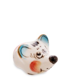 Фигурка Мышка Тося Цветная гжель